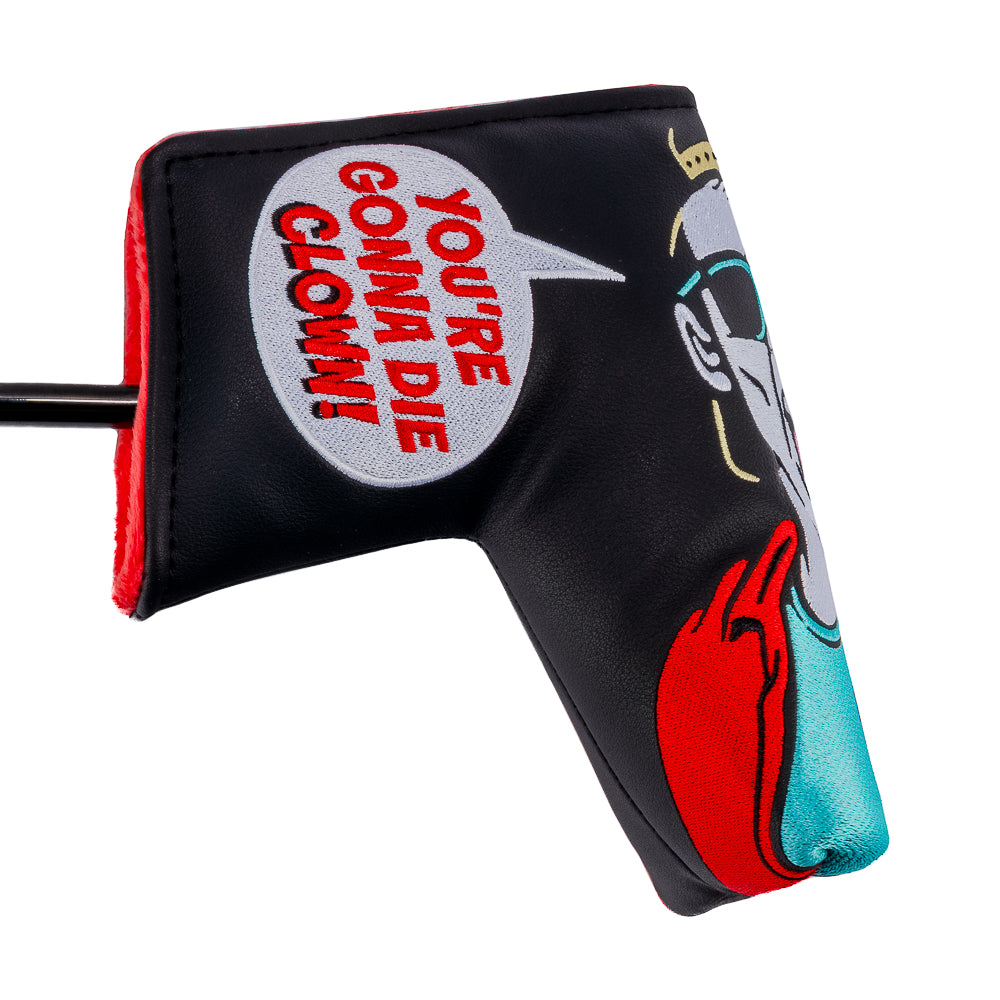 Happy Gilmore x Rewind Golf You're Gonna Die Clown official movie scene blade golf headcover.